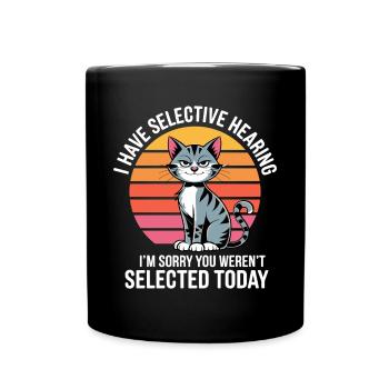 Sarcasm Kitten Cat - Full Colour Mug - black - Front