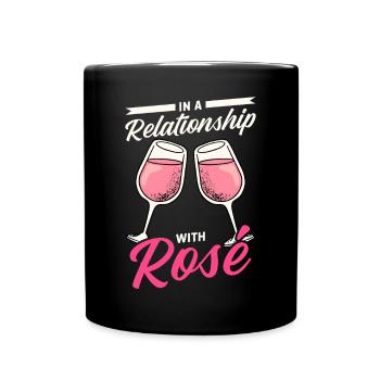 Wein Rosé - Tasse einfarbig - Schwarz - Vorne
