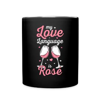 Wein Rosé - Tasse einfarbig - Schwarz - Vorne