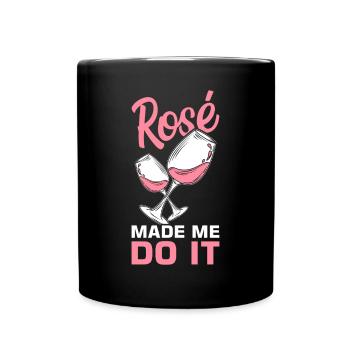 Wein Rosé - Tasse einfarbig - Schwarz - Vorne
