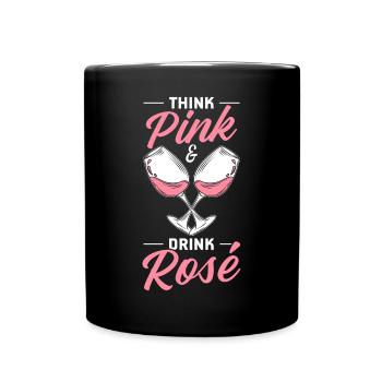 Wein Rosé - Tasse einfarbig - Schwarz - Vorne