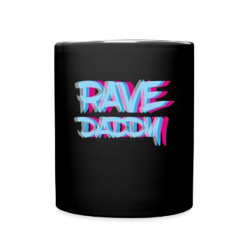 Rave Daddy, EDM, Music Festival, Father, Optical - Mug uni - noir - Devant
