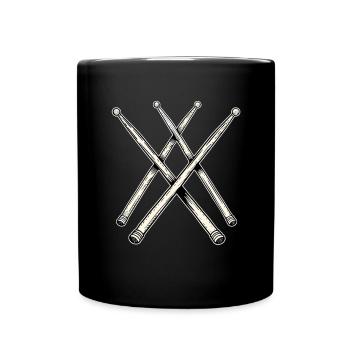 Drumsticks Line Art - Tasse einfarbig - Schwarz - Vorne