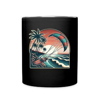 Kitesurf Kitesurfer Kiteboard - Mug uni - noir - Devant