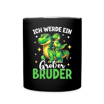 Big Brother Saurus Dinosaur Brother - Full Colour Mug - black - Front