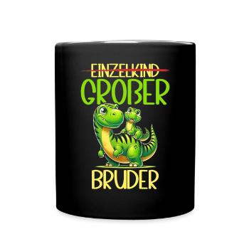 Big Brother Saurus Dinosaur Brother - Full Colour Mug - black - Front