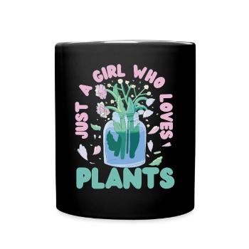 Amateur de plantes jardinière fille juste un - Mug uni - noir - Devant