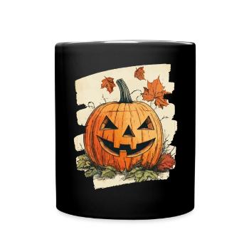 Halloween Pumpkin - Full Colour Mug - black - Front