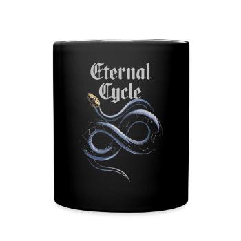 Eternal Cycle: Infinite Snake Symbolism - Full Colour Mug - black - Front