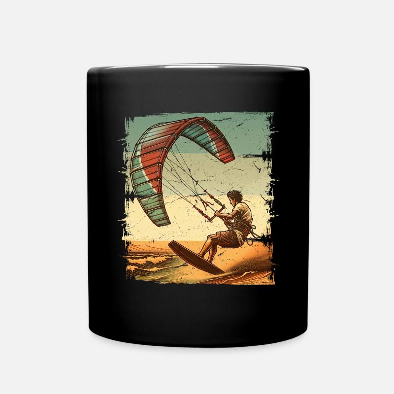 Kitesurfer Kiteboard Kitesurfen Kitesurf - Tasse einfarbig - Schwarz