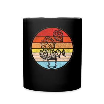 Amoureux des plantes jardinage rétro - Mug uni - noir - Devant