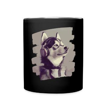 Husky - Full Colour Mug - black - Front