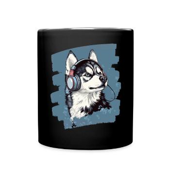 Husky - Full Colour Mug - black - Front