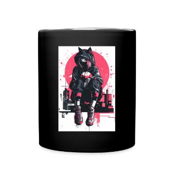 Otaku Streetwear Japan Cyberpunk Techwear Anime - Full Colour Mug - black - Front