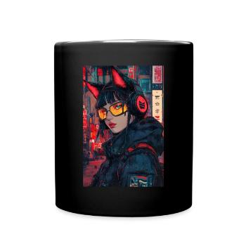 Otaku Streetwear Japan Cyberpunk Techwear Anime - Full Colour Mug - black - Front