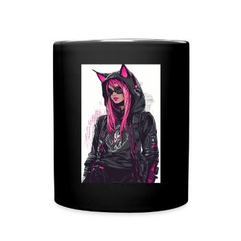 Otaku Streetwear Japan Cyberpunk Techwear Anime - Full Colour Mug - black - Front