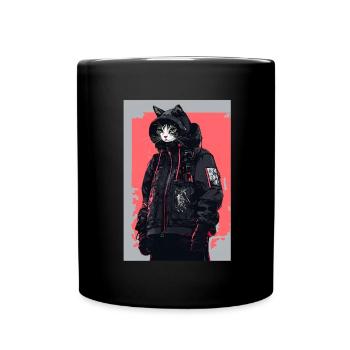 Otaku Streetwear Japan Cyberpunk Techwear Anime - Full Colour Mug - black - Front