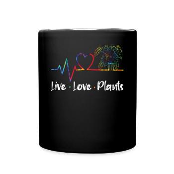 Amoureux des plantes Jardinage Amour en direct - Mug uni - noir - Devant