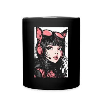 Otaku Streetwear Japan Cyberpunk Techwear Anime - Full Colour Mug - black - Front