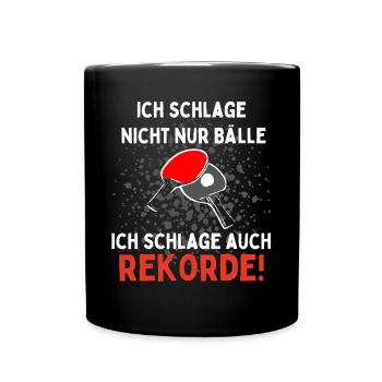 I don't just hit balls, I also hit - Full Colour Mug - black - Front
