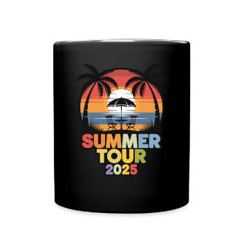 Sommer Tour 2025: Urlaubstraum im Paradies mit - Tasse einfarbig - Schwarz - Vorne
