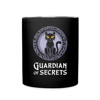 Gardien des secrets Mysticisme félin - Mug uni - noir - Devant