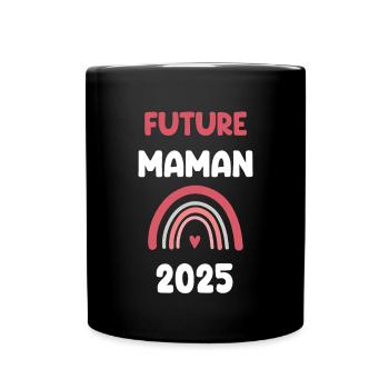 2025 maman future annonce grossesse - Mug uni - noir - Devant