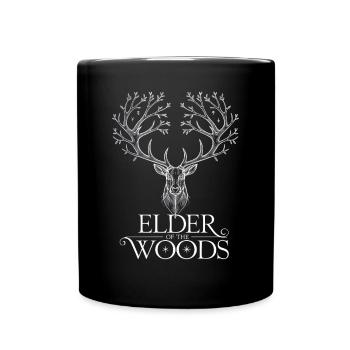 Elder Of The Woods Cerf Antler Design - Mug uni - noir - Devant