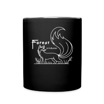 Trickster de la forêt renard illustration graphique - Mug uni - noir - Devant