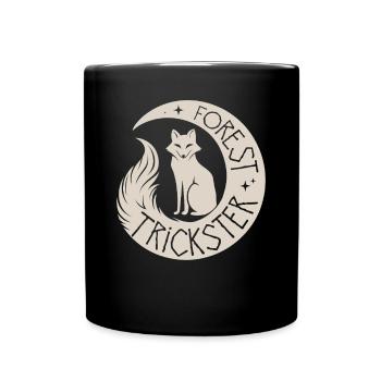 Waldtrickster Cottagecore Mond Fuchs Design - Tasse einfarbig - Schwarz - Vorne