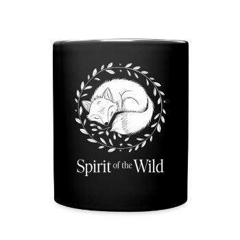 Cottagecore: Spirit of the Wild Fox - Full Colour Mug - black - Front