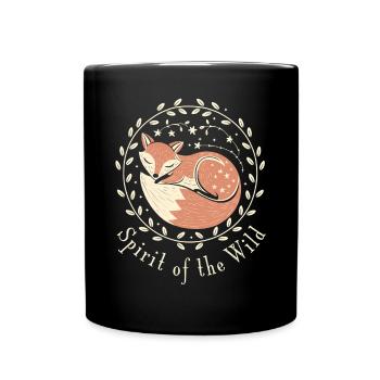Cottagecore: Spirit Of The Wild Fuchs Illustration - Tasse einfarbig - Schwarz - Vorne