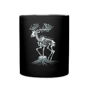 Protector Of The Veil Skeleton Deer Illustration - Full Colour Mug - black - Front