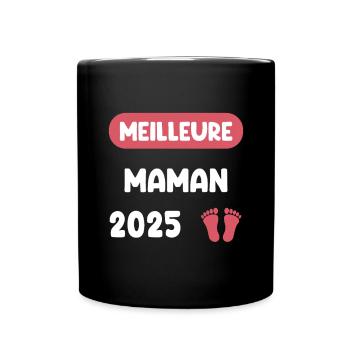 meilleure 2025 maman annonce grossesse - Mug uni - noir - Devant