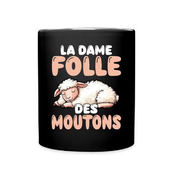 La Madière du Mouton Passion élevage - Mug uni - noir - Devant