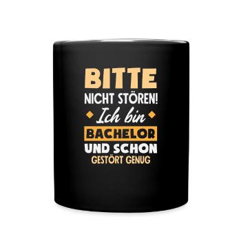 Don't bother I'm a bachelor and already - Full Colour Mug - black - Front