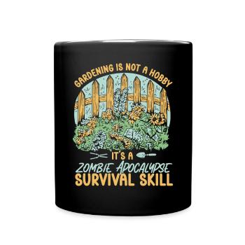 Plant Lover Gardening Gardening Is - Tasse einfarbig - Schwarz - Vorne