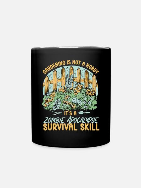 Plant Lover Gardening Gardening Is - Tasse einfarbig - Schwarz