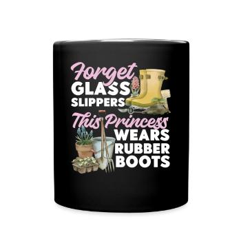 Amateur de plantes jardinier fille femelle - Mug uni - noir - Devant