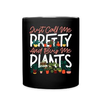 Amateur de plantes jardinière Fille juste - Mug uni - noir - Devant