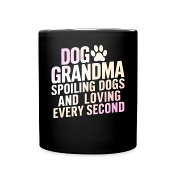 Dog Grandma Gifts - Full Colour Mug - black - Front