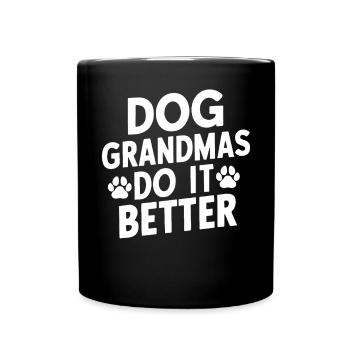 Cadeaux de grand-mère pour chien - Mug uni - noir - Devant