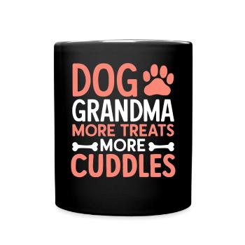 Dog Grandma Gifts - Tasse einfarbig - Schwarz - Vorne