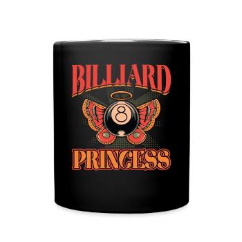 Billiards Princess 8 Ball Angel - Full Colour Mug - black - Front