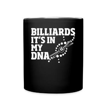 Billard In Meiner DNA Spiel - Tasse einfarbig - Schwarz - Vorne