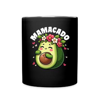 Mamacado Avocado Liebhaberin Muttertag - Tasse einfarbig - Schwarz - Vorne