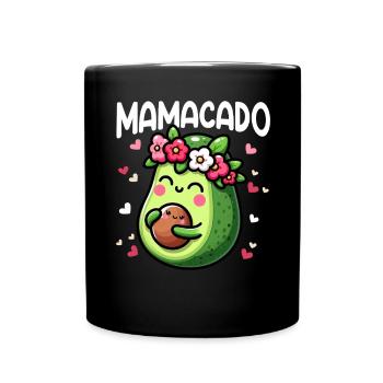 Mamacado Avocado Liebhaberin Muttertag - Tasse einfarbig - Schwarz - Vorne