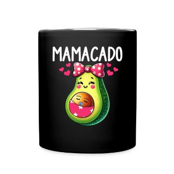 Mamacado Avocado Liebhaberin Muttertag - Tasse einfarbig - Schwarz - Vorne