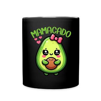 Mamacado Avocado Liebhaberin Muttertag - Tasse einfarbig - Schwarz - Vorne