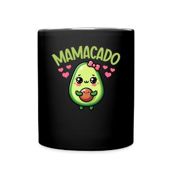 Mamacado Avocado Liebhaberin Muttertag - Tasse einfarbig - Schwarz - Vorne